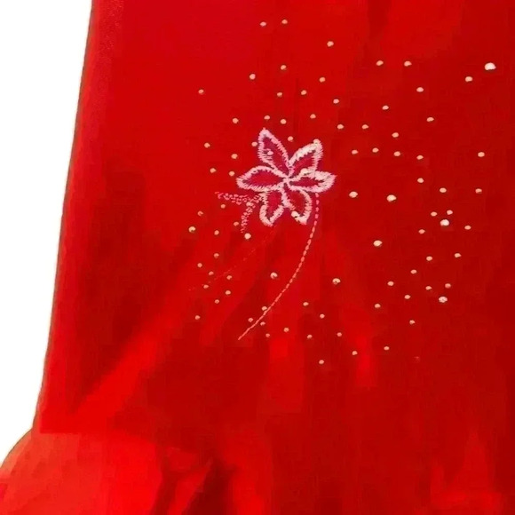 🌸🌹SHEER MESH RED FLOWY FAIRY Y2K DRESS🌹🌸 - Picture 3 of 4